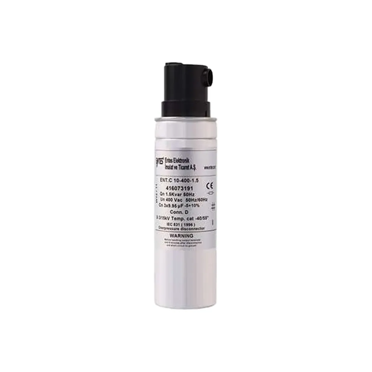 Entes ENT.CMD-400-1.5 Three-Phase Low Voltage Power Capacitor, 1.5kVAr, 400VAC