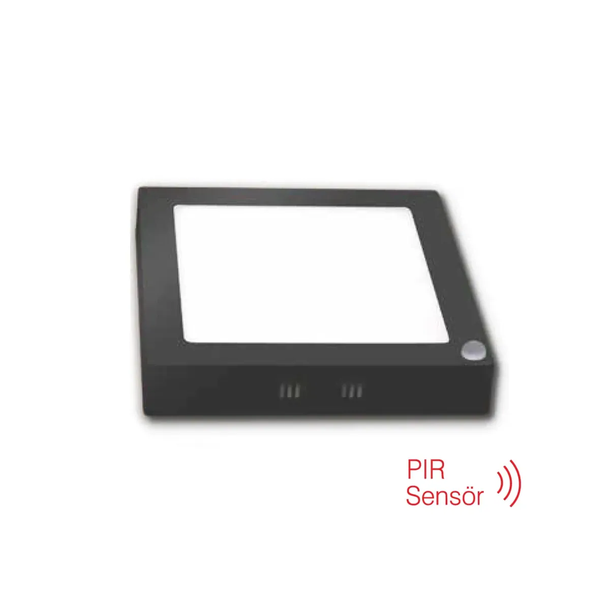 24W 30x30 Black Housing 4000 K LED Ceiling Luminaire with PIR Sensor