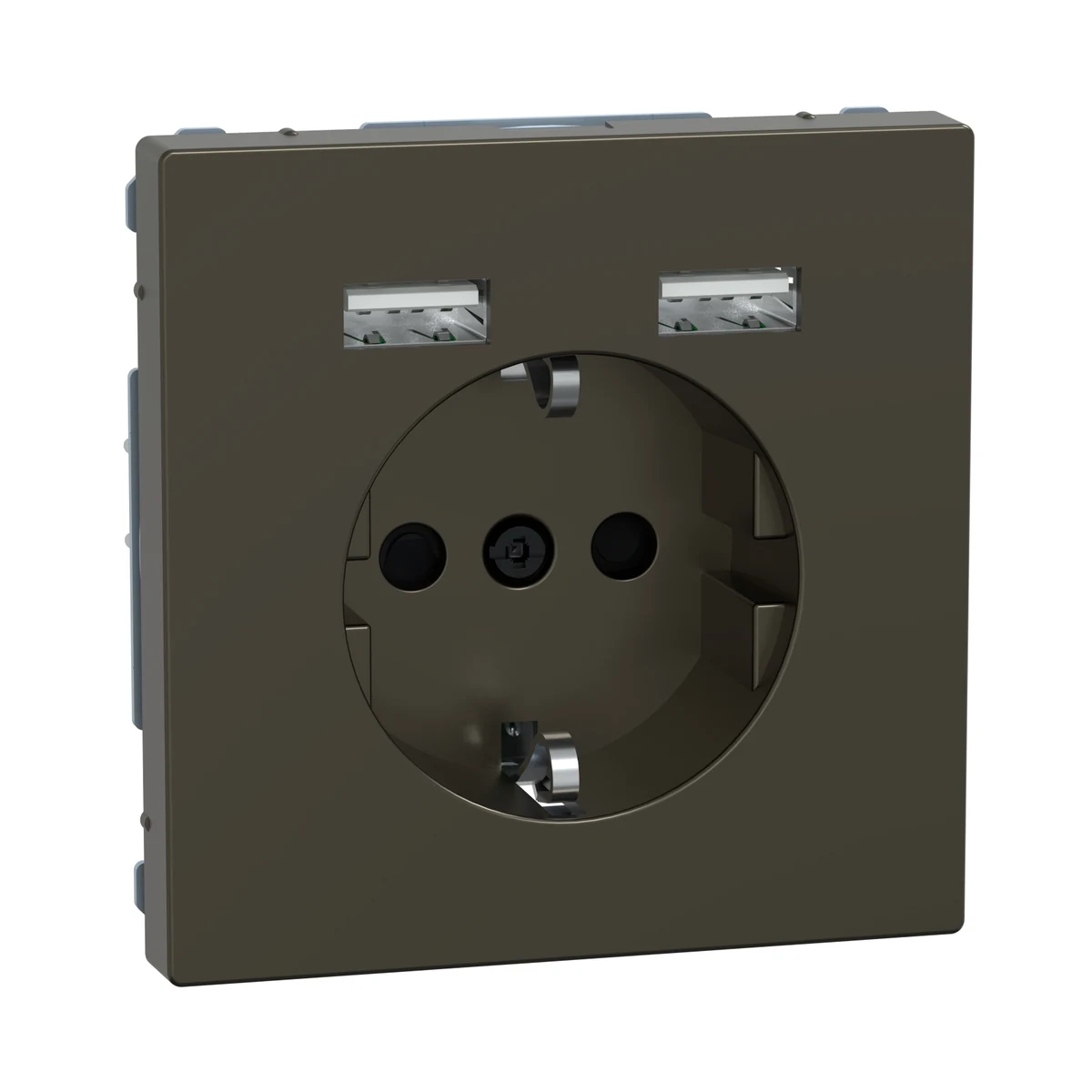 Schneider Electric MTN2366-6033 Merten System-D, Type A+A 2,4A USB'li Topraklı Priz, Sahra — temsili aile görseli; referans ürünün rengi farklıdır