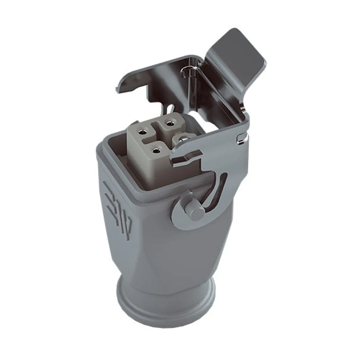 Mete Enerji 403004S 4x10A Multi-Outlet Extension Socket Metal Latch