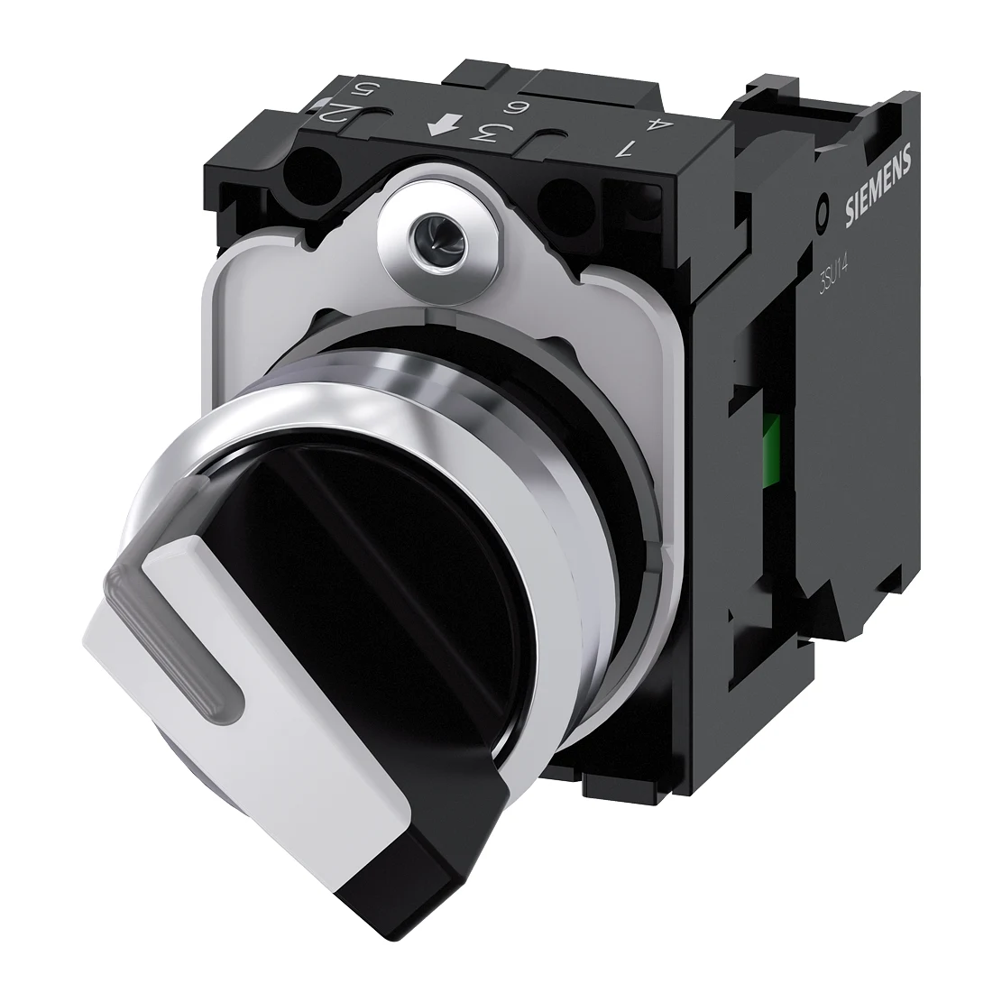 Siemens 3SU1150-2BF60-1BA0 Control Push Button 0-1 position illuminable maintained latching push button 1NO