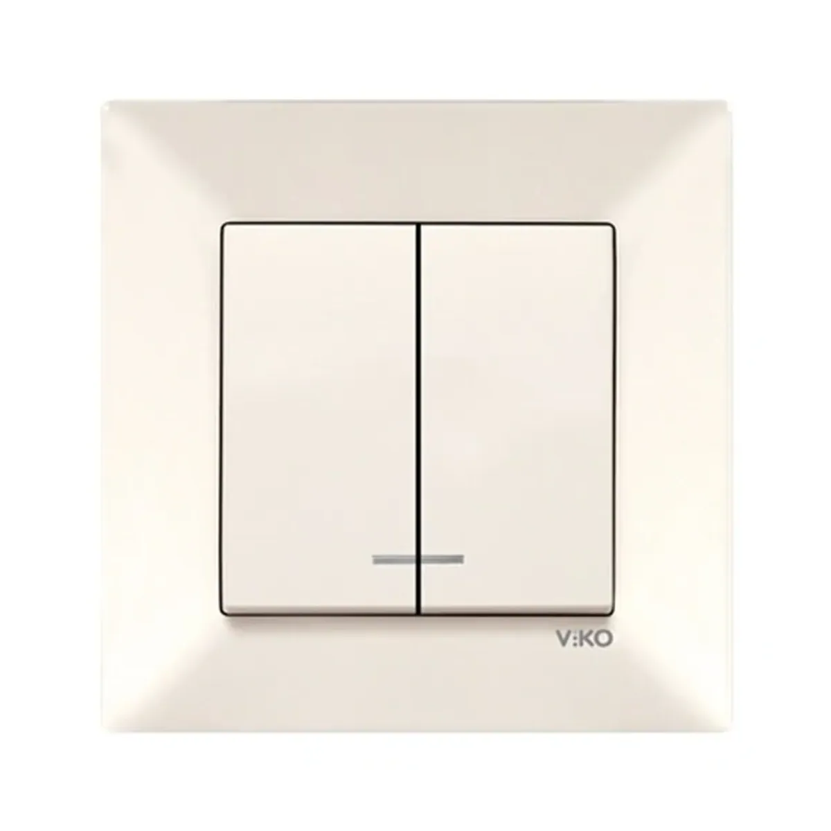 Viko Karre Meridian Işıklı Krem Komütatör