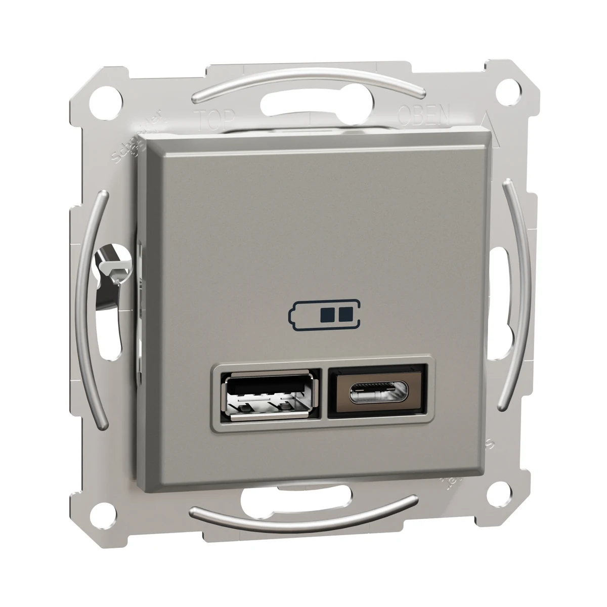 Schneider Electric EPH2700369 USB Prizi, 2.4A, ikili, Type A+C, bronz — üretici ürün görseli