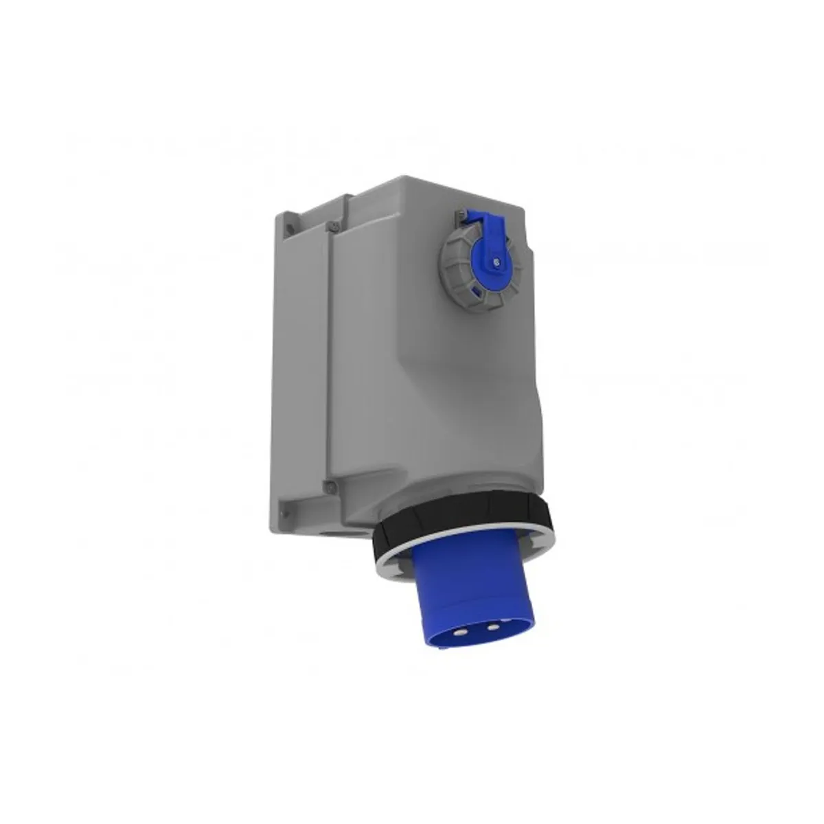 Bemis BC1-6403-7238 CEE 90° Angled Wall Plug with 1/16A. Machine Socket 125 A 2P+E IP67