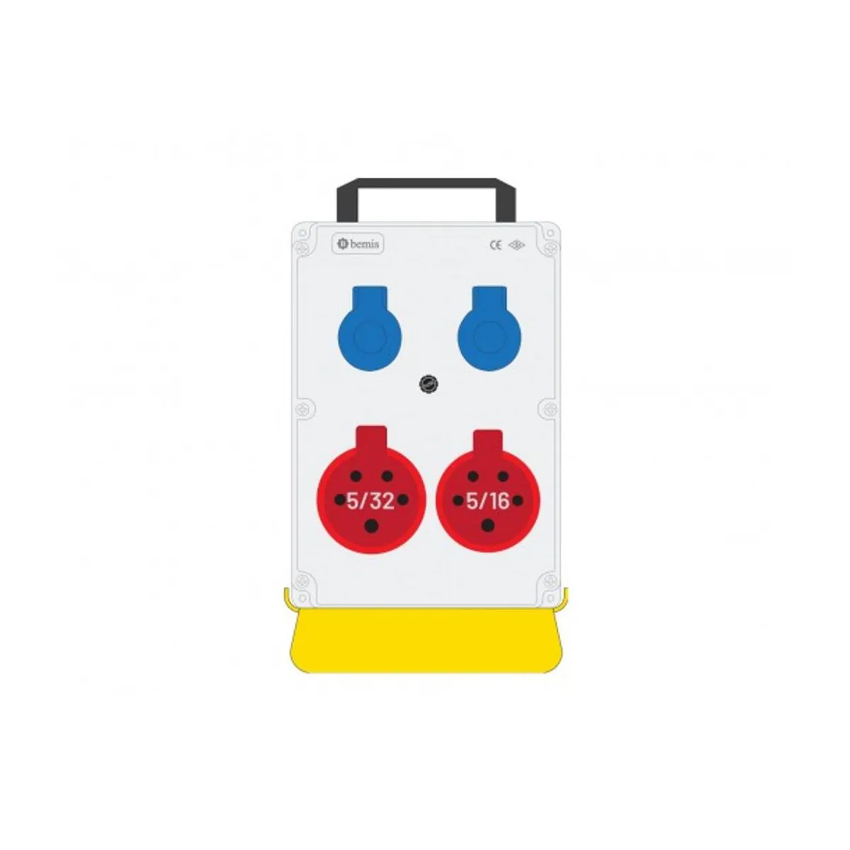 Bemis BKP-8296-2025 Powerbox Socket Box with Support Legs and Handle IP44 210x300x90mm