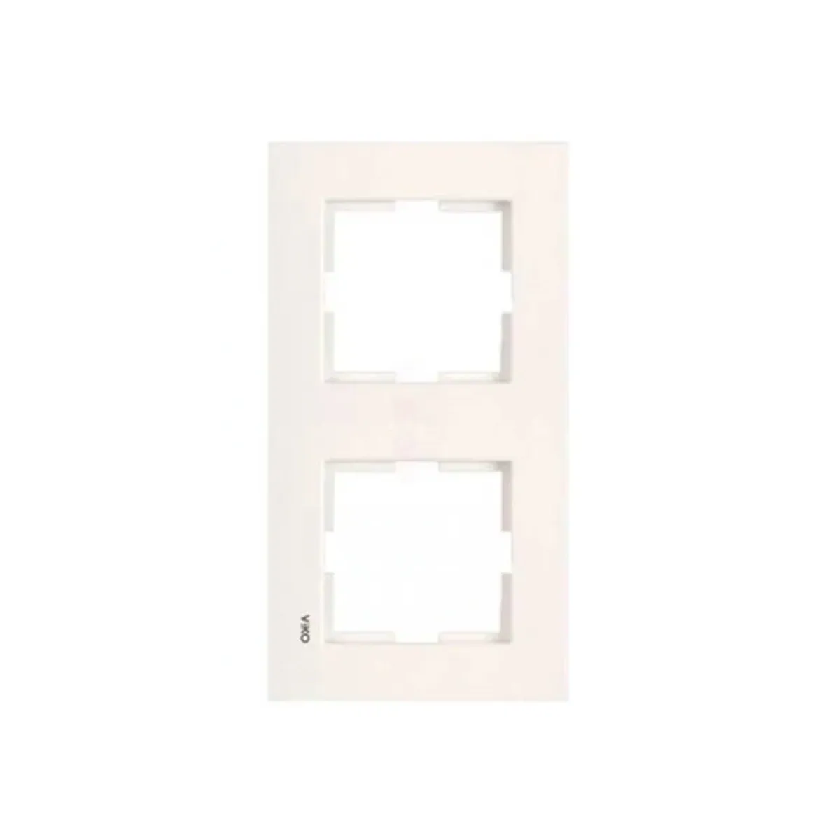 Viko Karre 55 Cream 2-Gang Vertical Frame