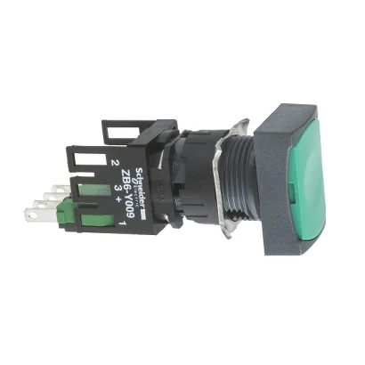 Schneider Electric XB6DA31B Rectangular Push Button Green NO