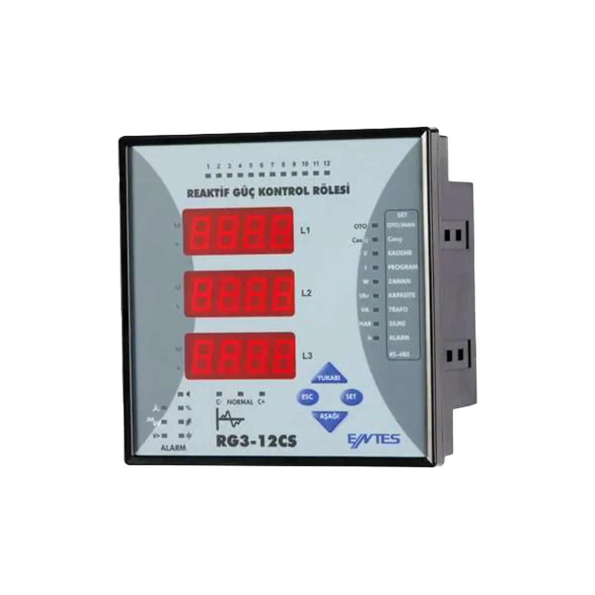 Entes RG3-12e Three-Phase Reactive Power Control Relay, 230VAC Supply