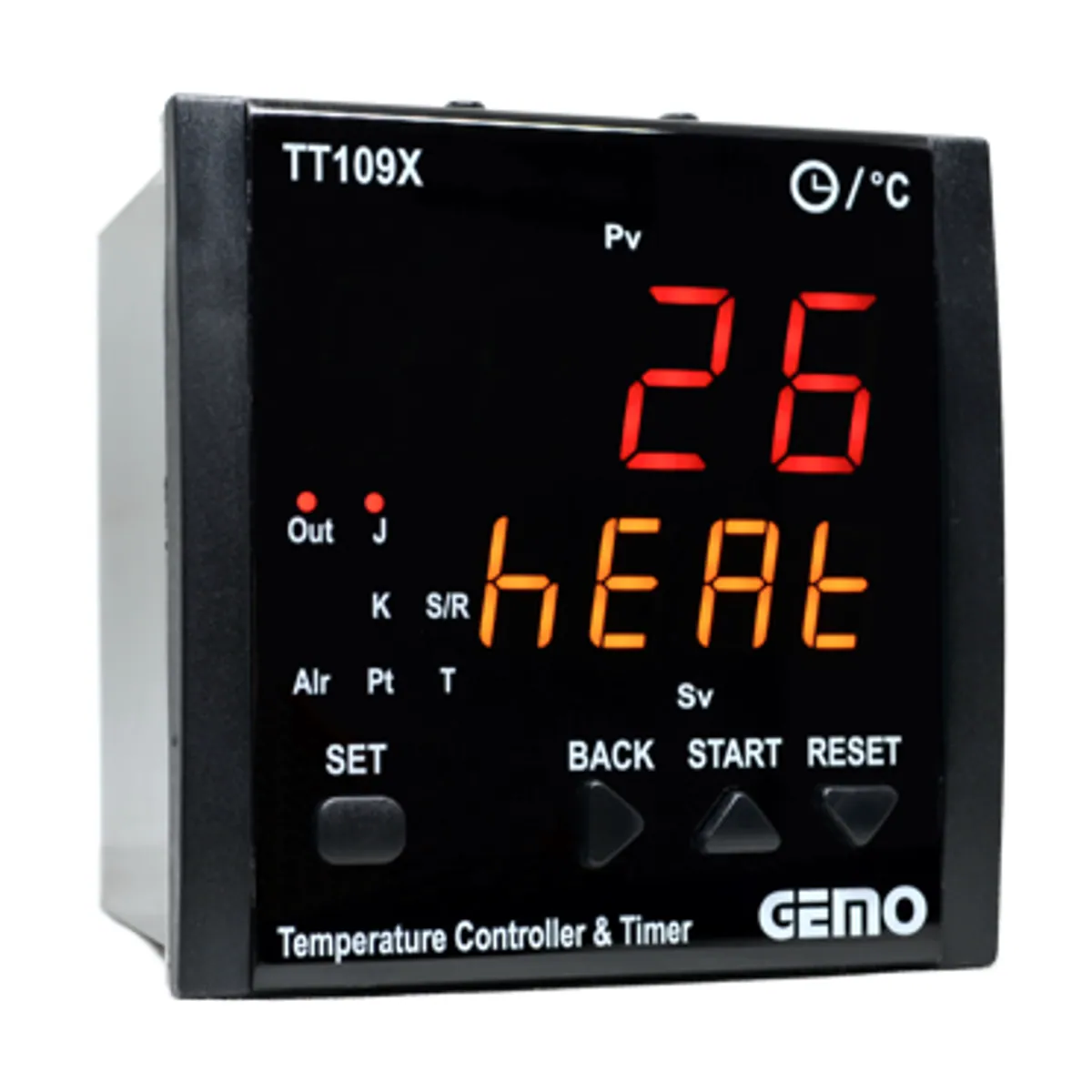 GEMO TT109X dahili zaman röleli Auto-Tune PID sıcaklık kontrol cihazı; TT109X-24V-S için temsili aile görseli