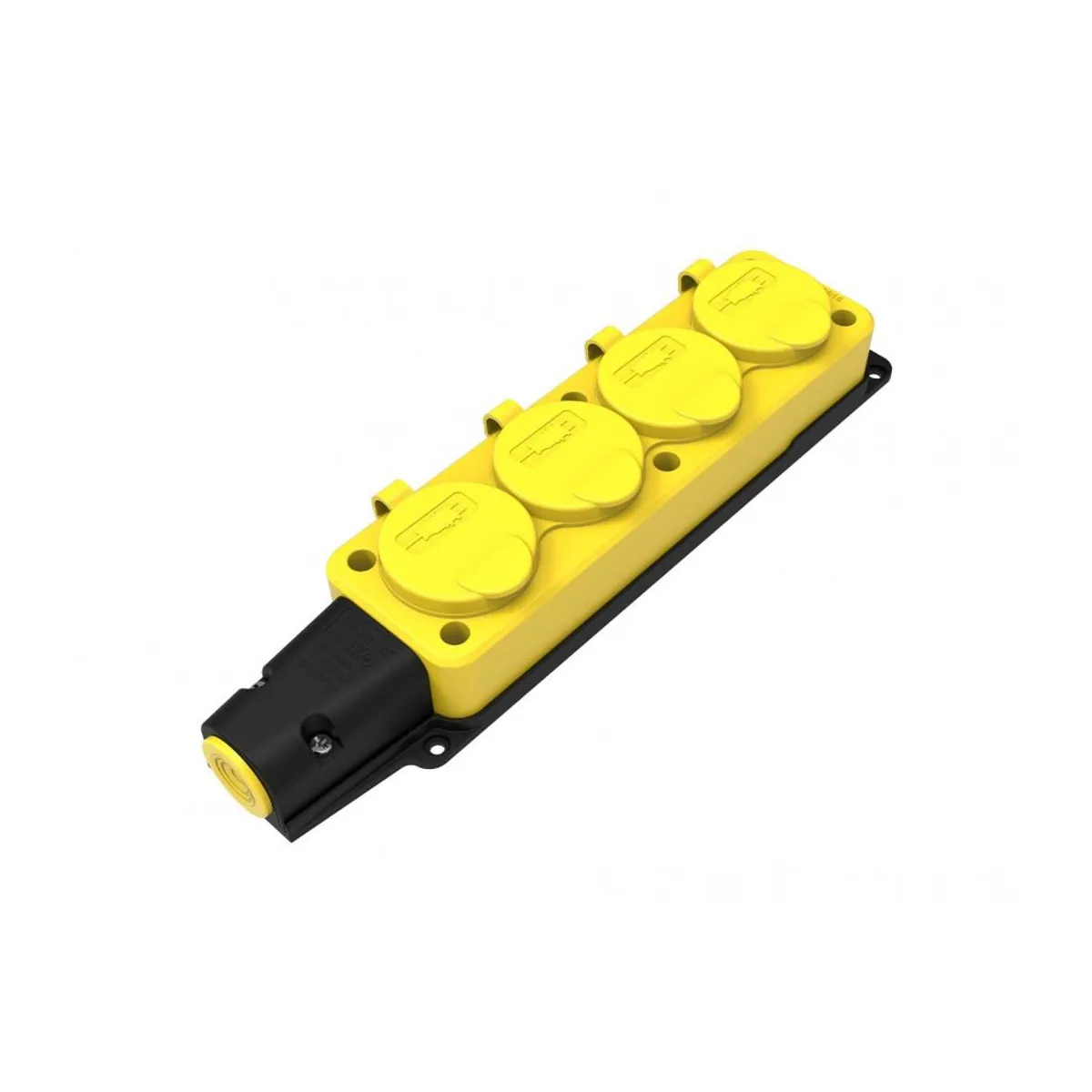 Bemis BV3-1402-3614 Rubber Four-Way Group Socket (Yellow) 16 A 2P+E IP54