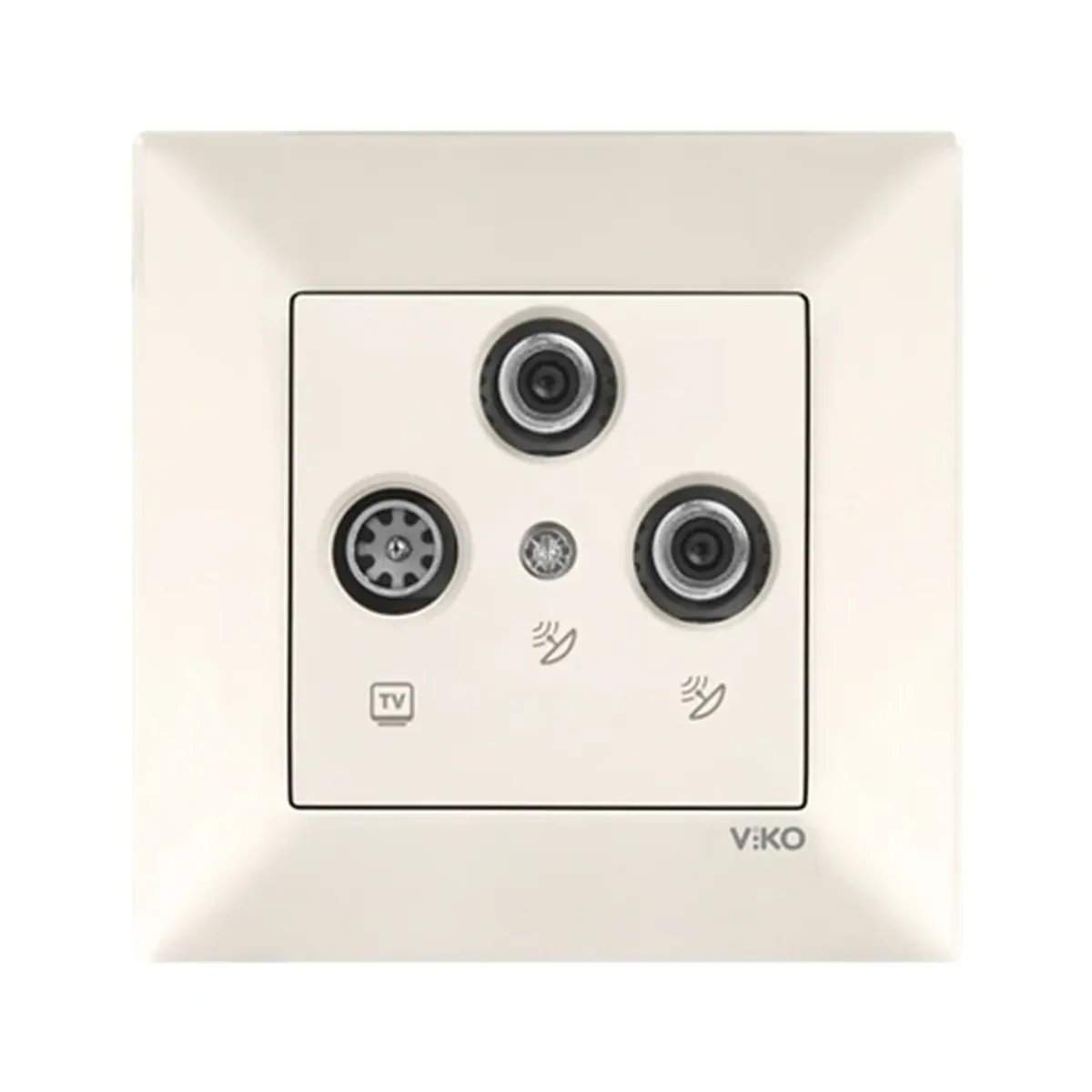 Viko Karre Meridian Cream Double Satellite Socket (SAT-SAT-TV)