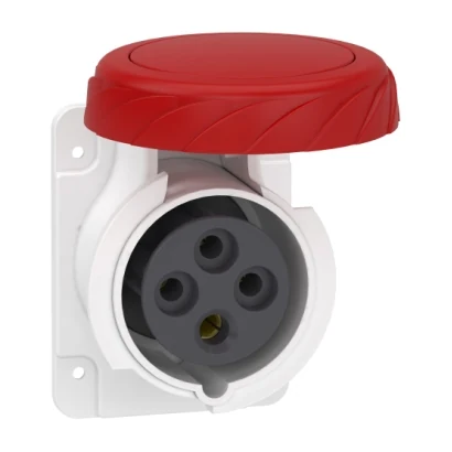 Schneider Electric PKF16G734 4x16A, Three-Phase, 3P+T, IP67, SCREW CONNECTION, Straight Machine Socket