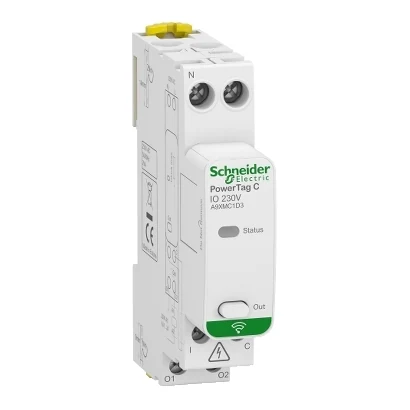 Schneider Electric A9XMC1D3 PowerTag C I/O Kontrol Modülü — üretici katalog görseli