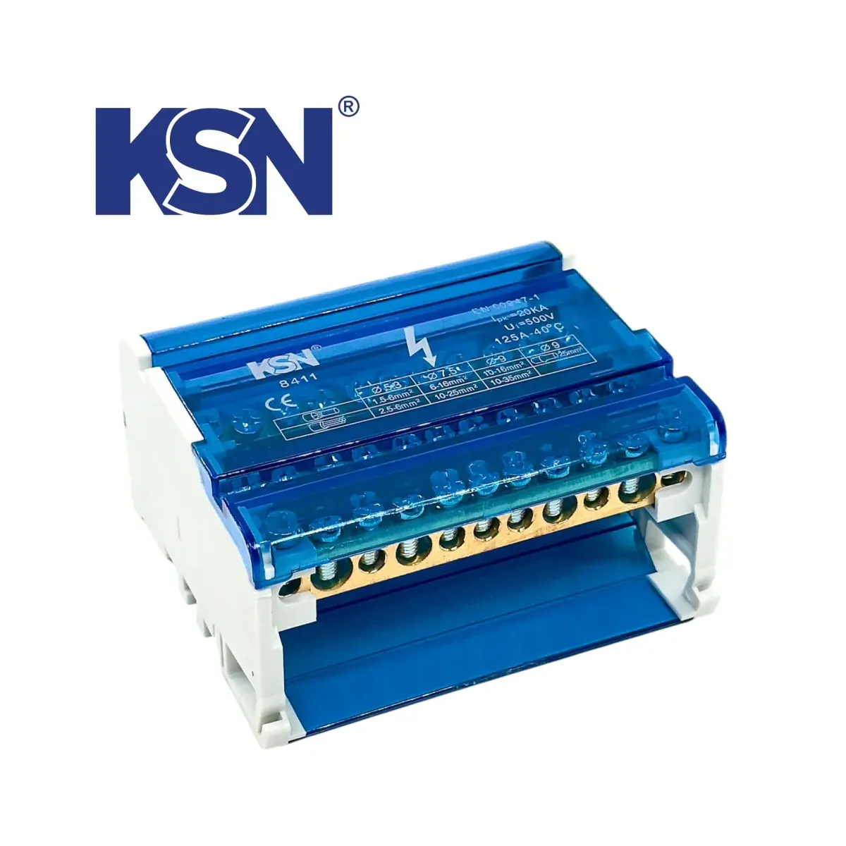 4x11 125A 4-Pole Distribution Unit KSN-DU-4x11