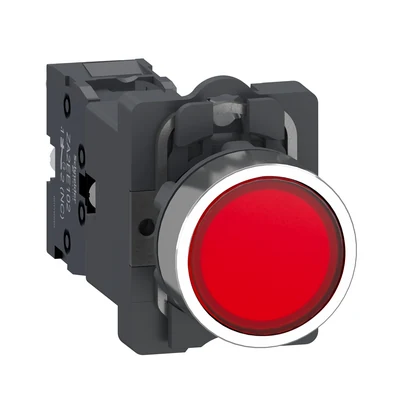 Schneider Electric XA2AW34M2 Illuminated Push Button, Flush-Mounted, Red, 1NC, AC 220 V