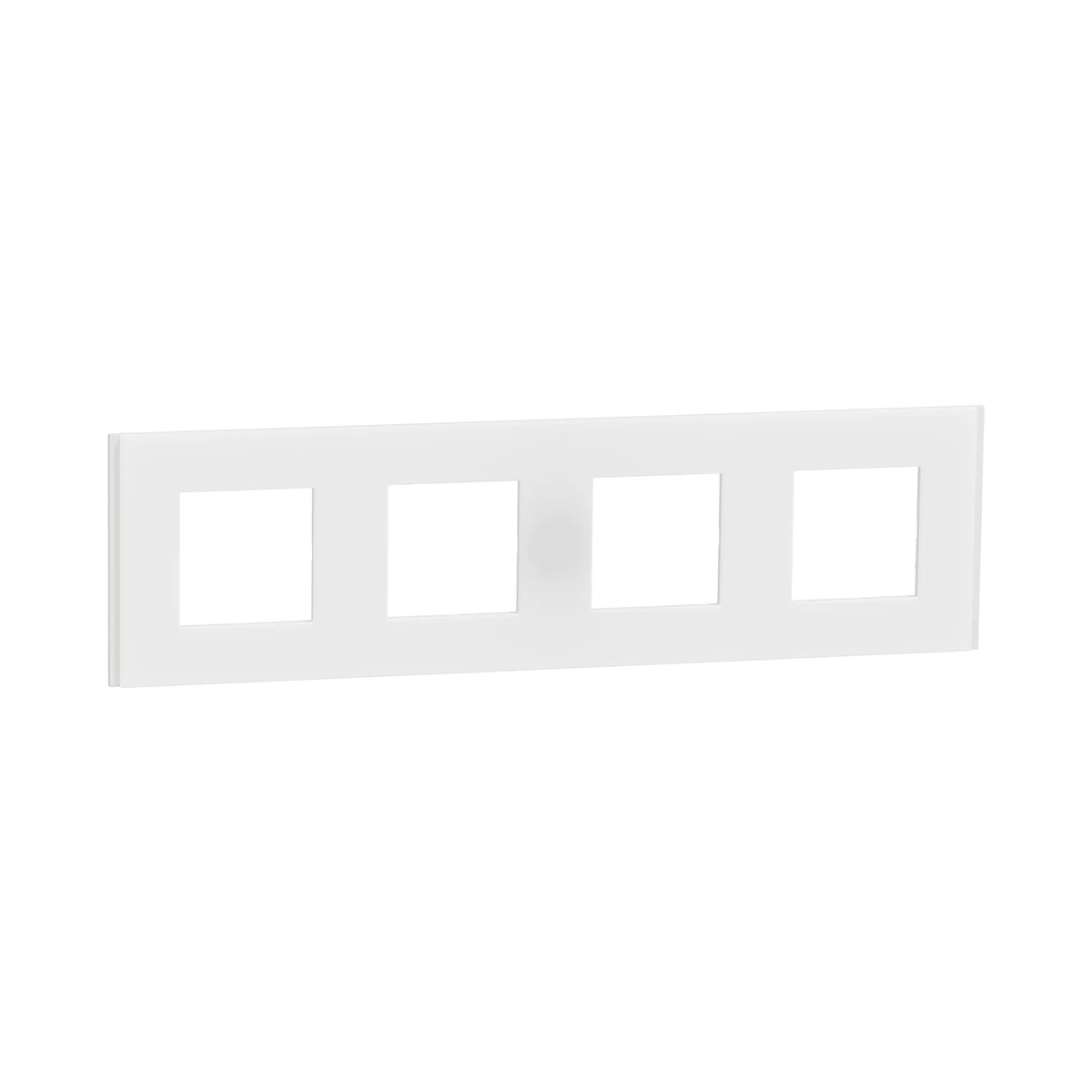 Schneider Electric NU600879 Unica Deco Materials Quadruple Frame Translucent White