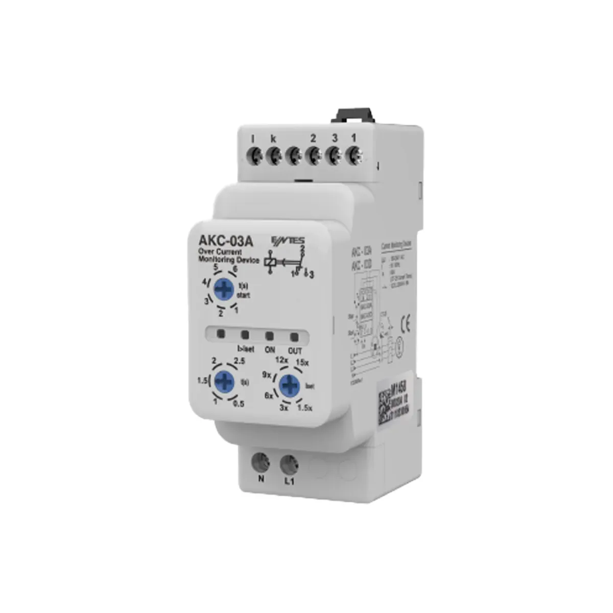 Entes AKC-03A Current Protection Relay, Overcurrent, 230VAC
