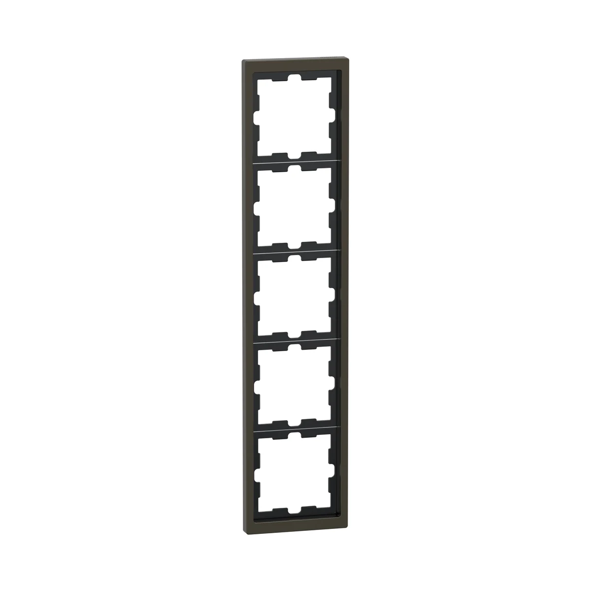 Schneider Electric MEG4050-6552 Merten System-D, 5-Gang Frame, Mocha Metallic, D-Life