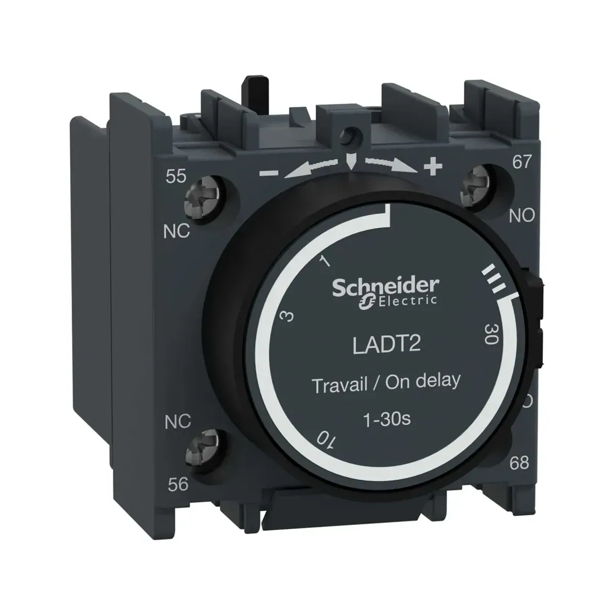 Schneider LADT2 TeSys D Time-Delay Auxiliary Contact Block 1NO + 1NC Screw Clamp Terminals
