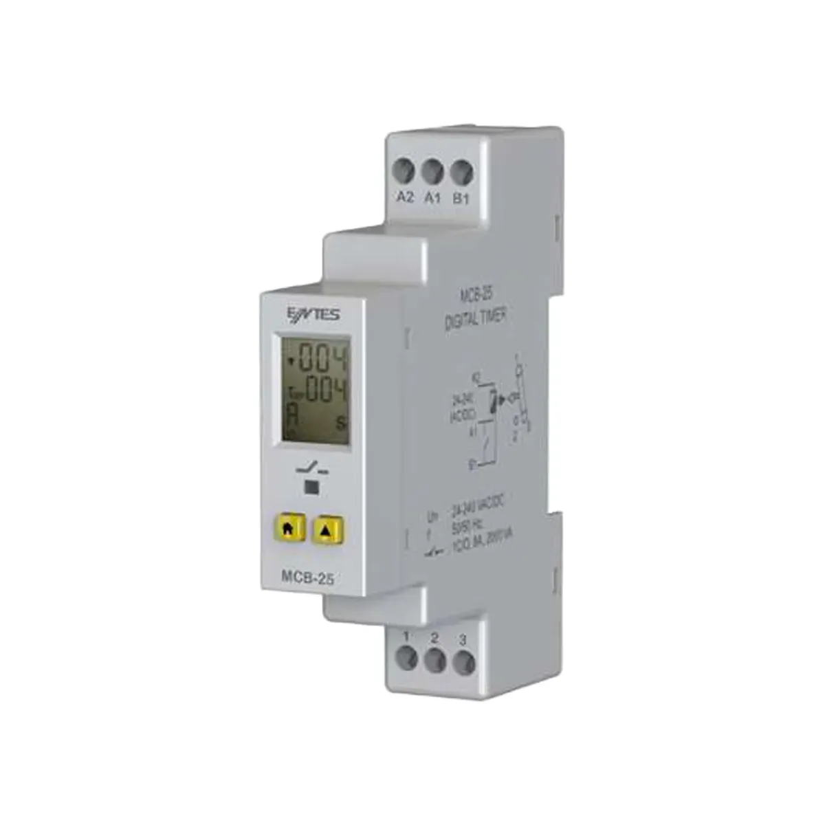 Entes MCB-25 LCD Multifunction Timer Relay, 24-240VAC/DC