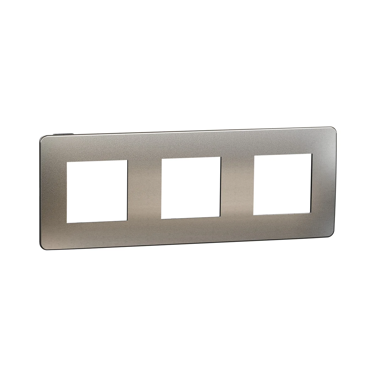 Schneider Electric NU280656M Yeni Unica, Studio Metal 3-Gang Frame, White Aluminum/Anthracite