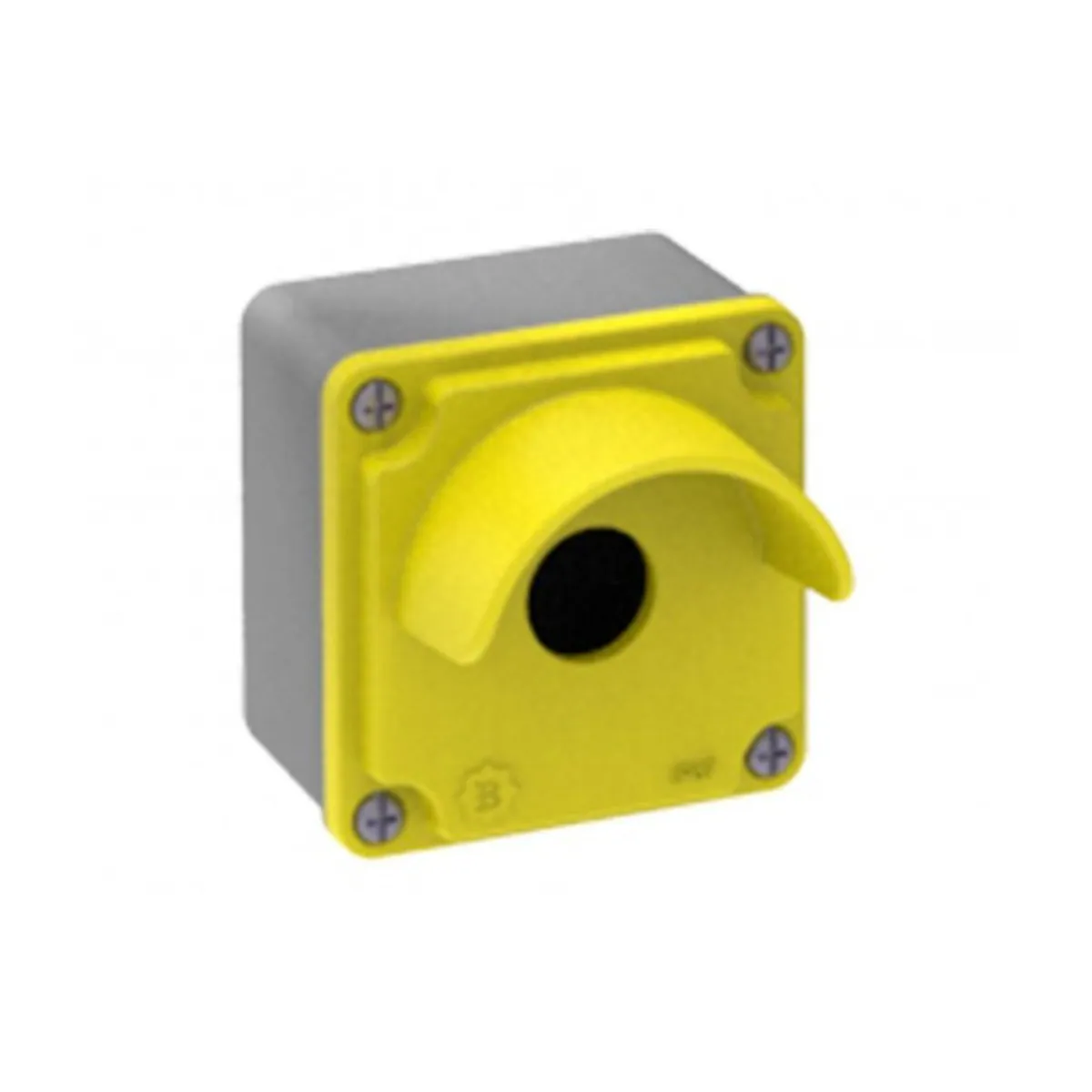Bemis BT4-1071-0007 Alüminyum 1’li Korumalı Buton Kutusu IP67 80x80x60 Sarı