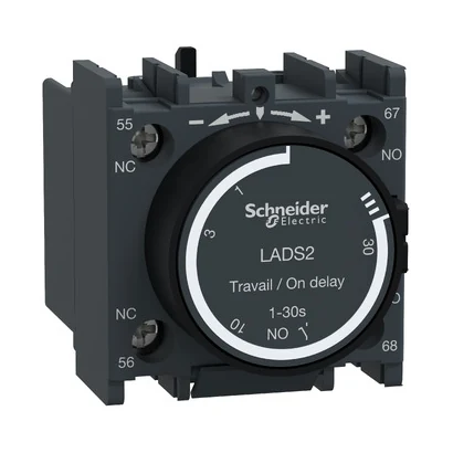 Schneider Electric LADS2 TeSys Deca Yıldız/Üçgen Gecikmeli Pinomatik Zaman Rölesi 1-30sn 1NA1NK — üretici katalog görseli