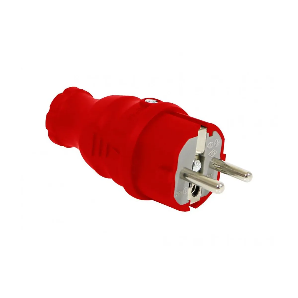 Bemis BV6-1402-2031 Rubber UPS Straight Plug (Red) 16 A 2P+E IP44