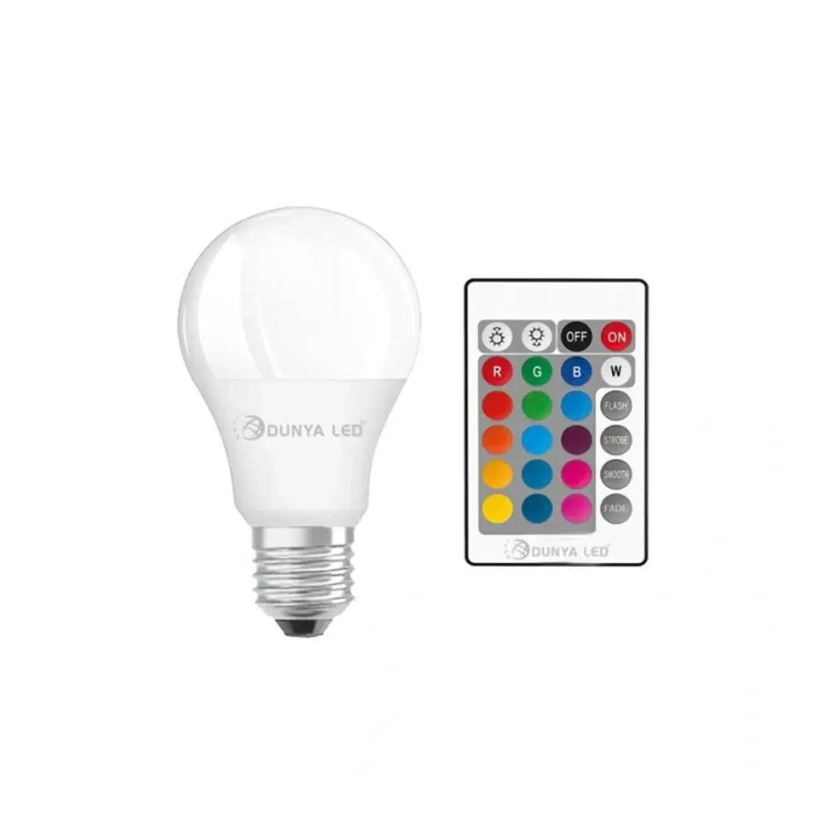 Dünya LED 9W Rgb-Kumandalı E-27 LED Ampul