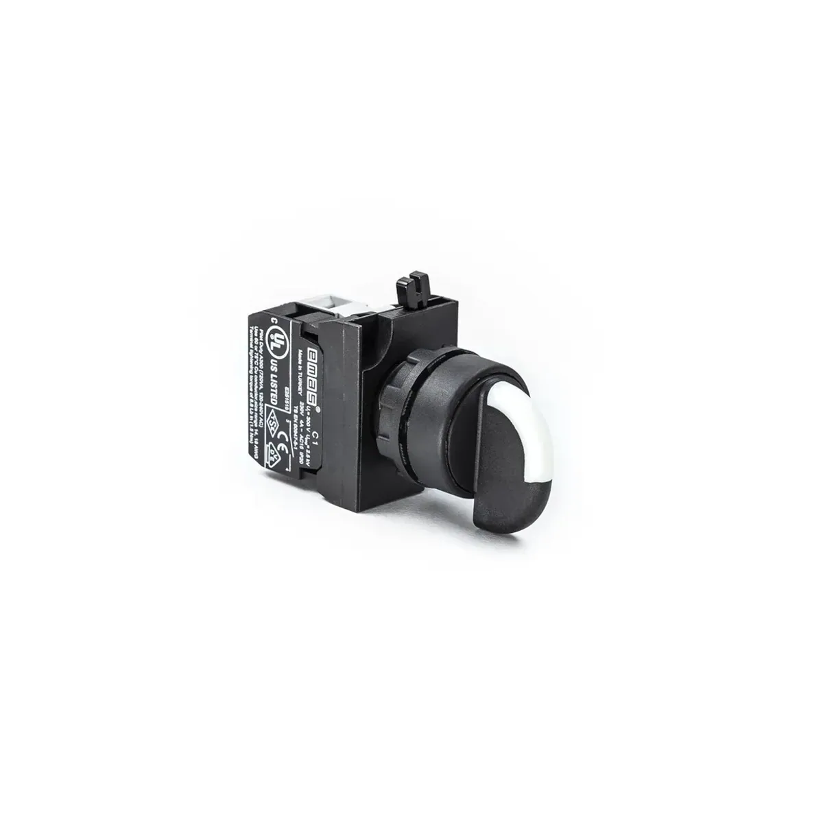 Emas CP Series Plastic Selector Maintained Type with LED 1NO 12-30V AC/DC (0-I) 60° 22mm Push Button IP65