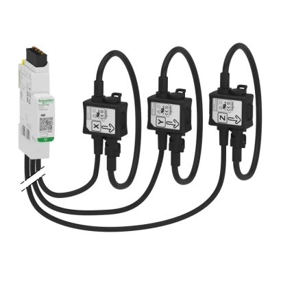 Schneider Electric A9MEM1590 Kablosuz enerji sensörü otomatik sigorta üstten/alttan montaj — üretici katalog görseli