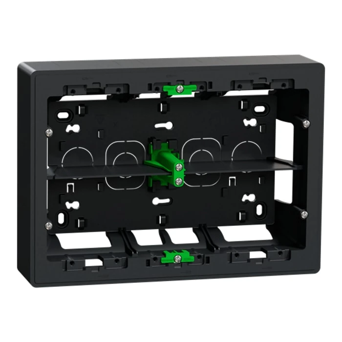 Schneider Electric NU821854 2-sıra x 8-modül Sıva-üstü Montaj Kasası, Antrasit