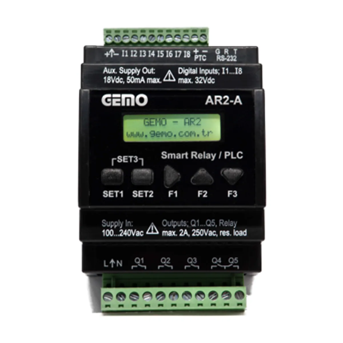 GEMO AR2-A-8D ray tipi akıllı röle / PLC ailesi temsili ürün görseli