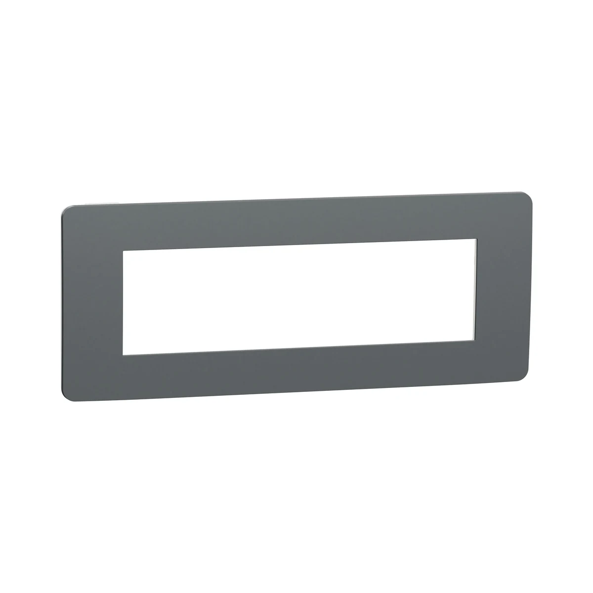 Schneider Electric NU270721 Yeni Unica, Studio Color Frame 7 module, Dark Gray/White
