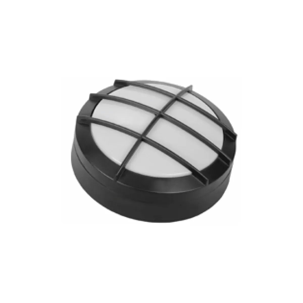 18W Caged Black Housing 3000 K LED Ceiling Luminaire
