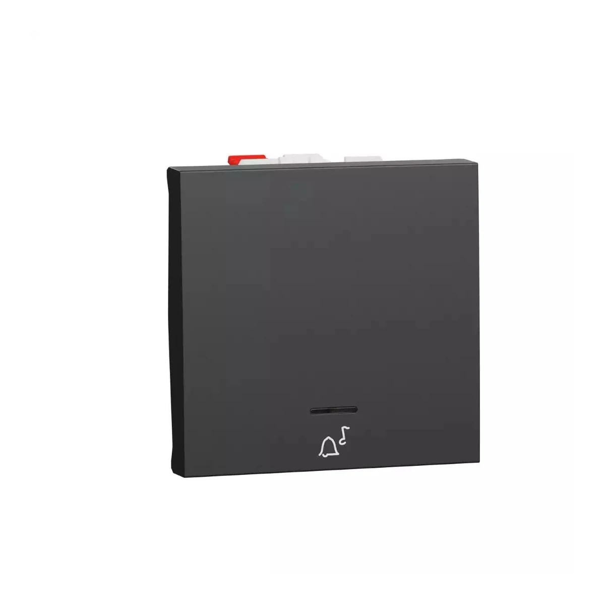 Schneider Electric NU320654CN Yeni Unica, Illuminated Push Button with Bell Symbol 2 module, Anthracite
