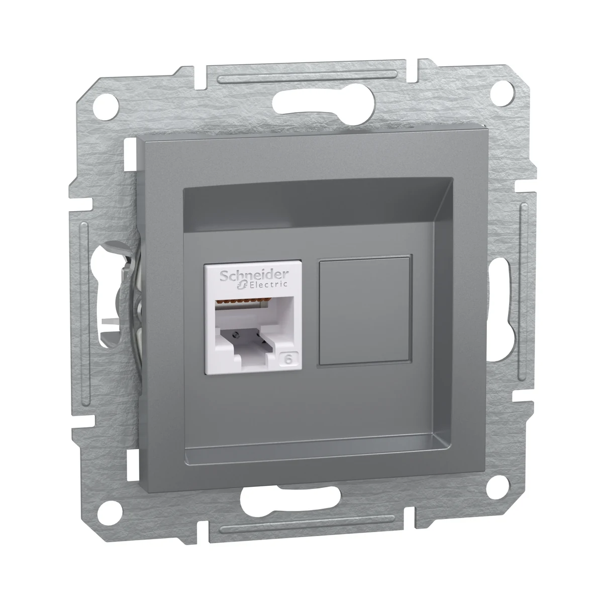 Schneider Electric EPH4700162 Asfora 1*RJ45 CAT.6 UTP Steel