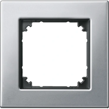 Schneider Electric 475160 Tekli çerçeve, M-Elegance Glass, Platinyum gümüşü
