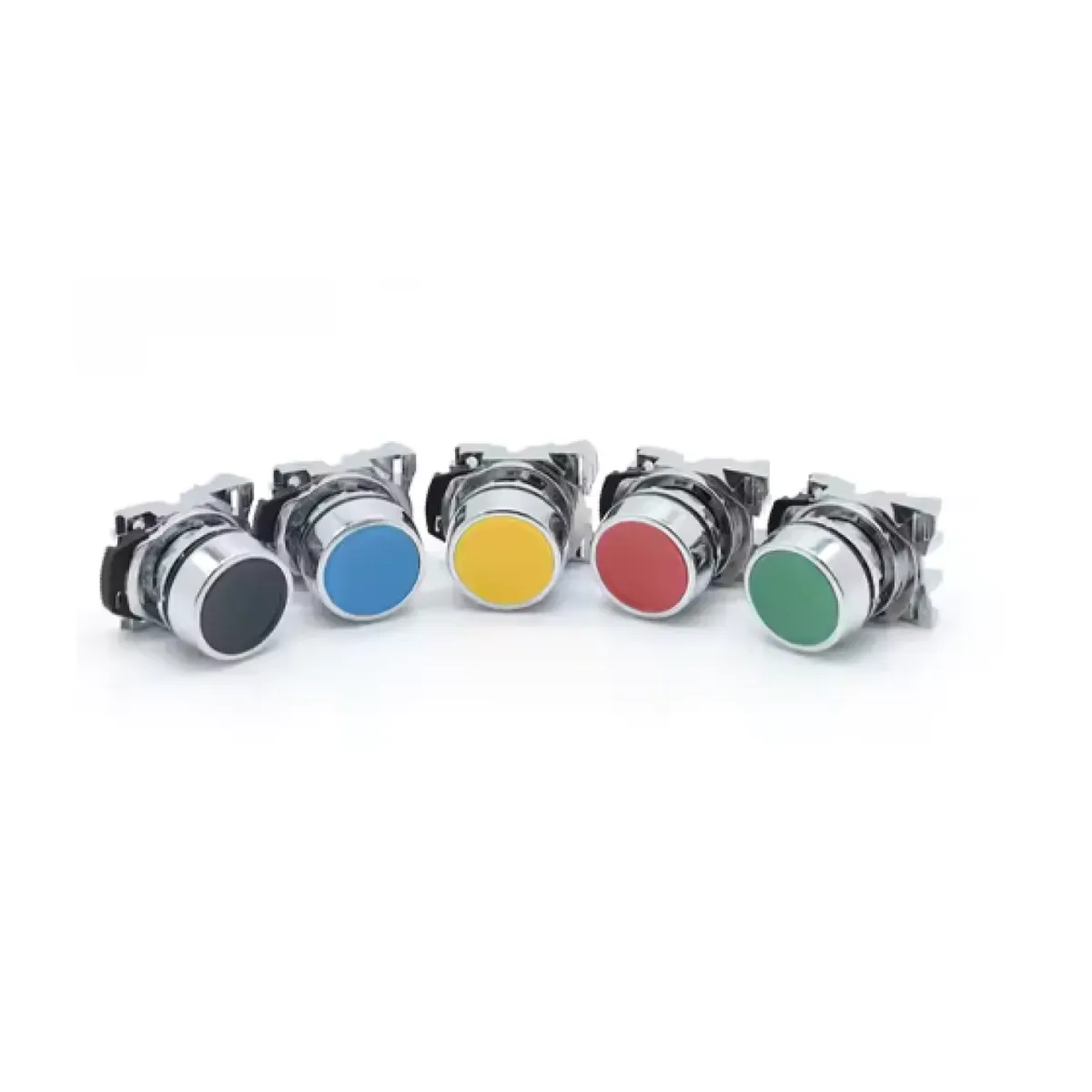 Isıso ISM-BA21 Spring-Return Push Button, Black, 1 NO, Metal Series