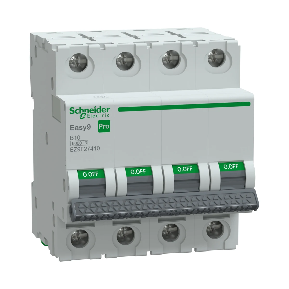 Schneider Electric EZ9F27410 Pro Sigorta 4P B Eğrisi 10A 6 kA — üretici ürün görseli