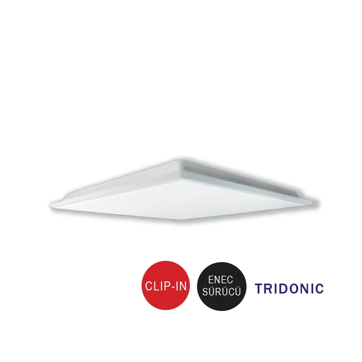 16W Clip-In Flush-Mounted 30x30 Square 3000 K with ENEC Driver Lumia Series Backlight LED Panel Luminaire