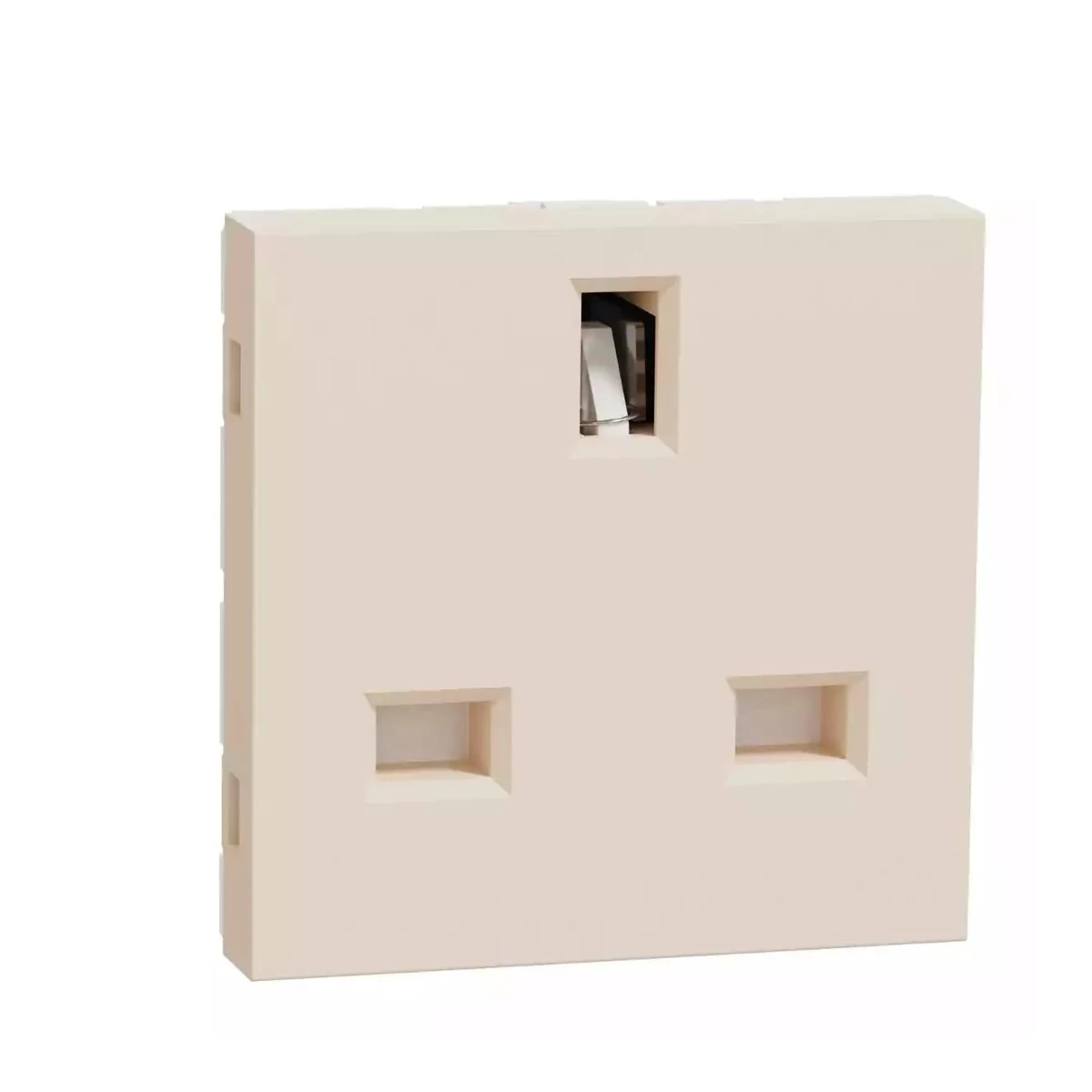 Schneider Electric NU304544 Yeni Unica, British-Type Grounded Socket, 15A, Cream