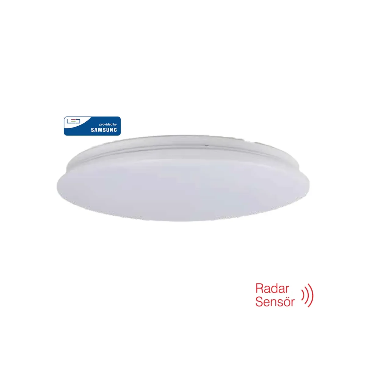 18W Radar Sensörlü 3000 K Samsung Çipli LED Tavan Armatür