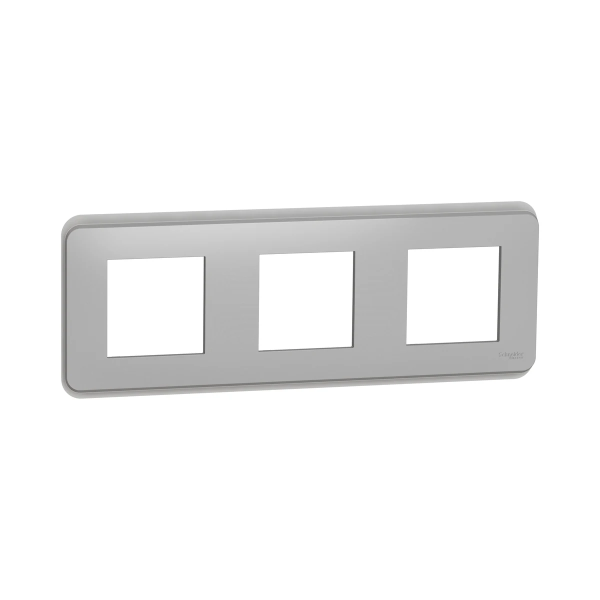 Schneider Electric NU400630 Yeni Unica, Pro 3-Gang Frame, Aluminum