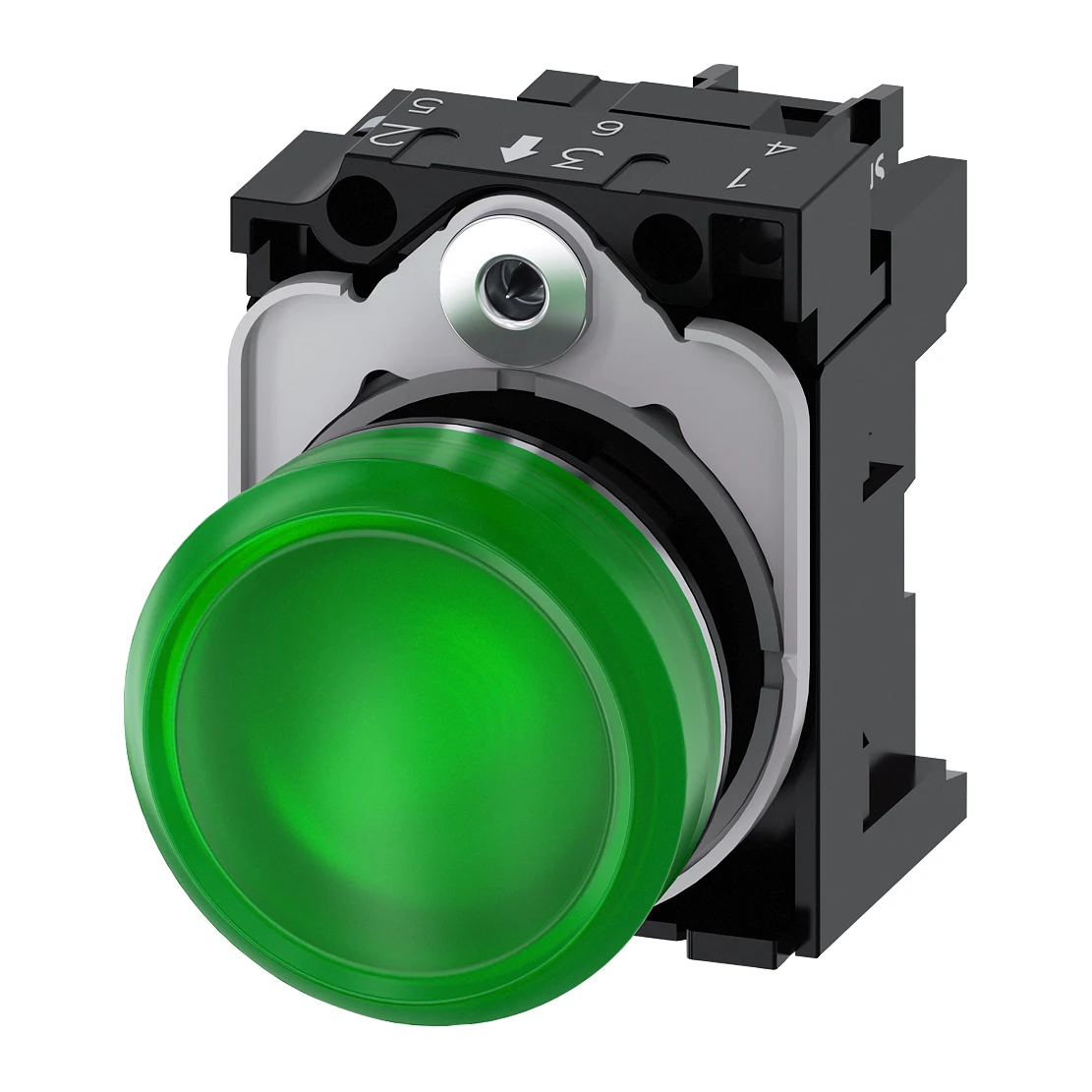 Siemens 3SU1156-6AA40-1AA0 Pilot Light Green 230 AC