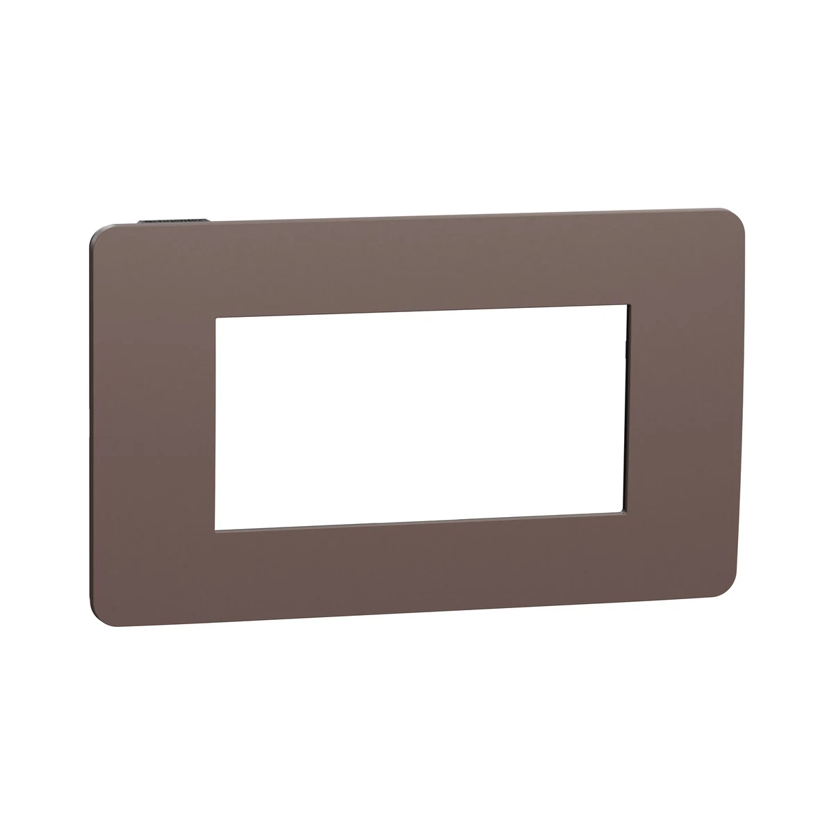 Schneider Electric NU270417 Yeni Unica, Studio Color Frame 4 module, Chocolate/Anthracite