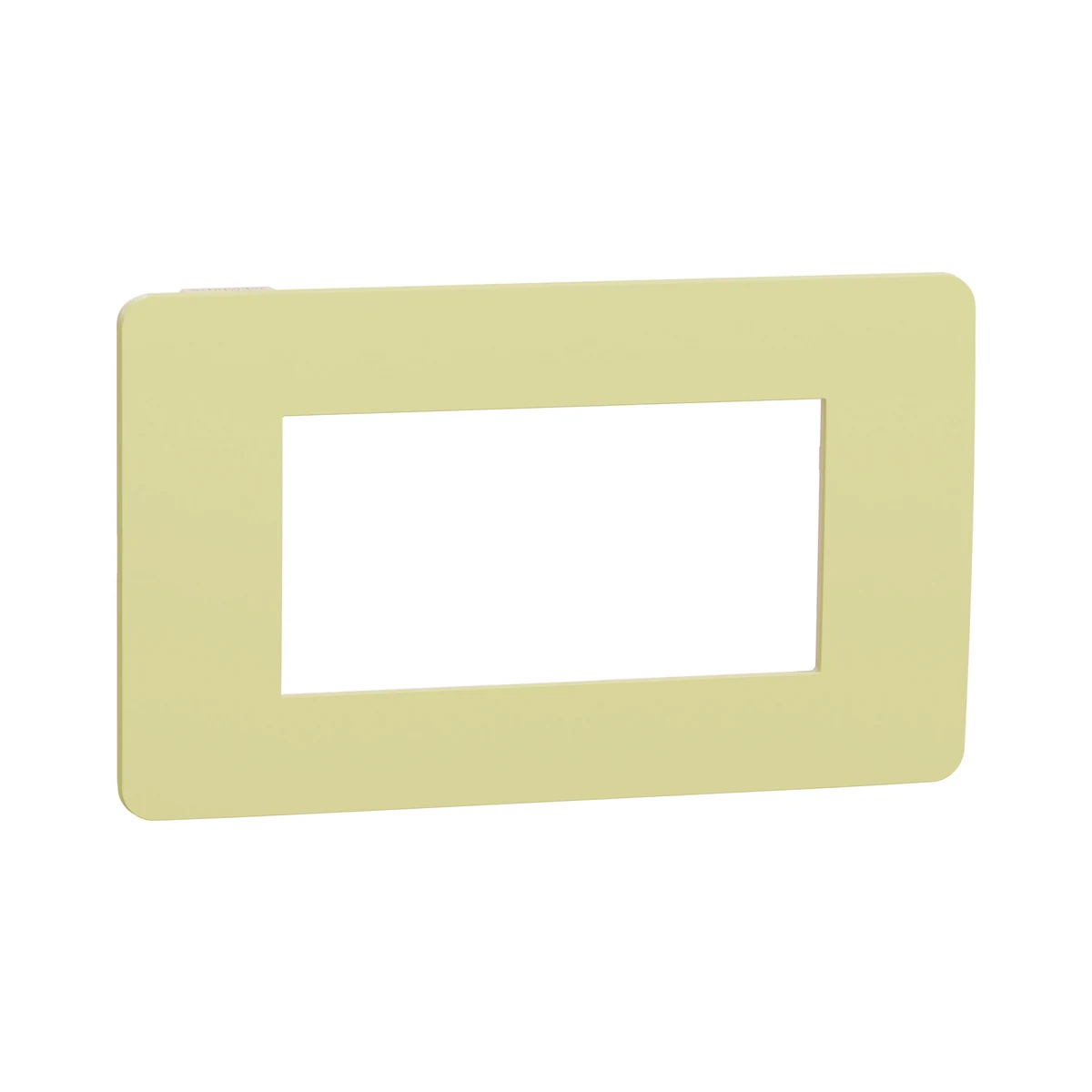 Schneider Electric NU270412 Yeni Unica, Studio Color Frame 4 module, Light Green/Cream