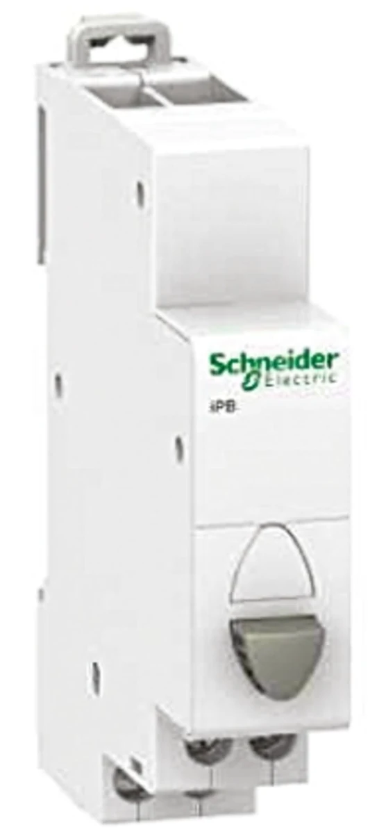Schneider Electric A9E18030 iPB 1NC Contact Single Push Button, Single, Gray
