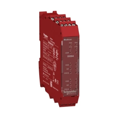 Schneider Electric XPSMCMDO0004 Safety Genişleme Modülü, 4 çift güvenlik çıkışı, 24V DC — üretici katalog görseli