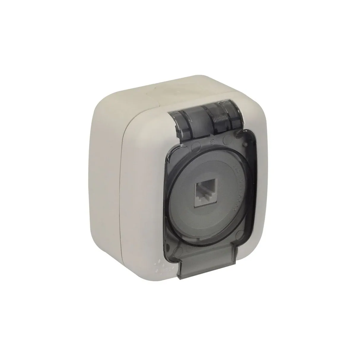 TP Elektrik 3201-041-0600 Damp Location Numeris Telephone Socket (1xAmp. 4 Contact RJ11), IP 54